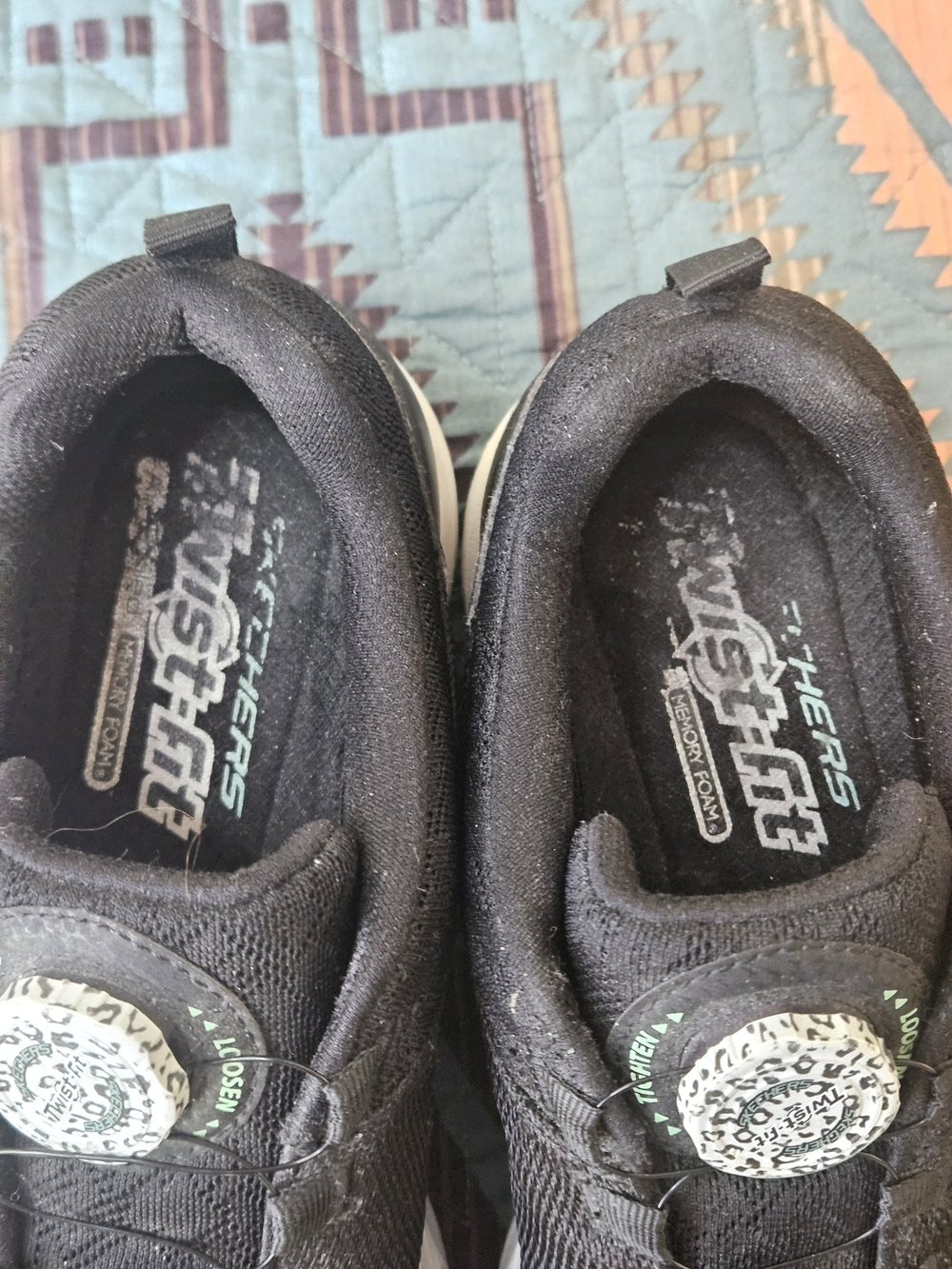 Skechers Black and White Casual Slip-On Sneakers - Picture 5 of 7
